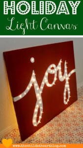 A festive holiday image with the word "Joy."