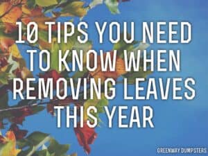 Compact version of fall leaf disposal tips image.