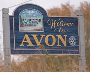 avon indiana sign