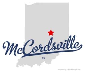 Residential area in McCordsville, Indiana.