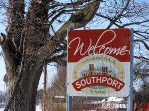 A residential area in Southport, Indiana.