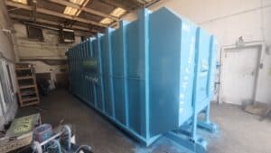 A single blue compactor showcasing Greenway’s offerings