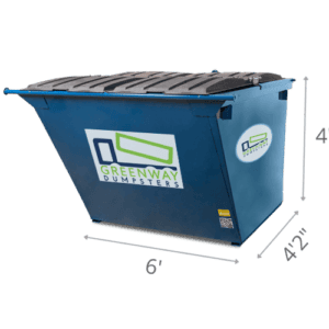 Greenway 4-yard front loader dumpster for small businesses.