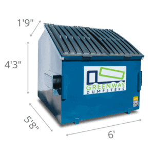 Greenway 6-yard front loader dumpster for medium-sized businesses.
