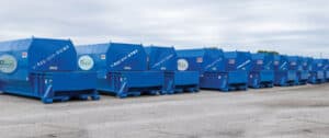 A set of beautiful blue compactors offered by Greenway