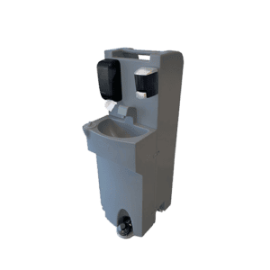 A portable Greenway handwashing station for events or job sites.